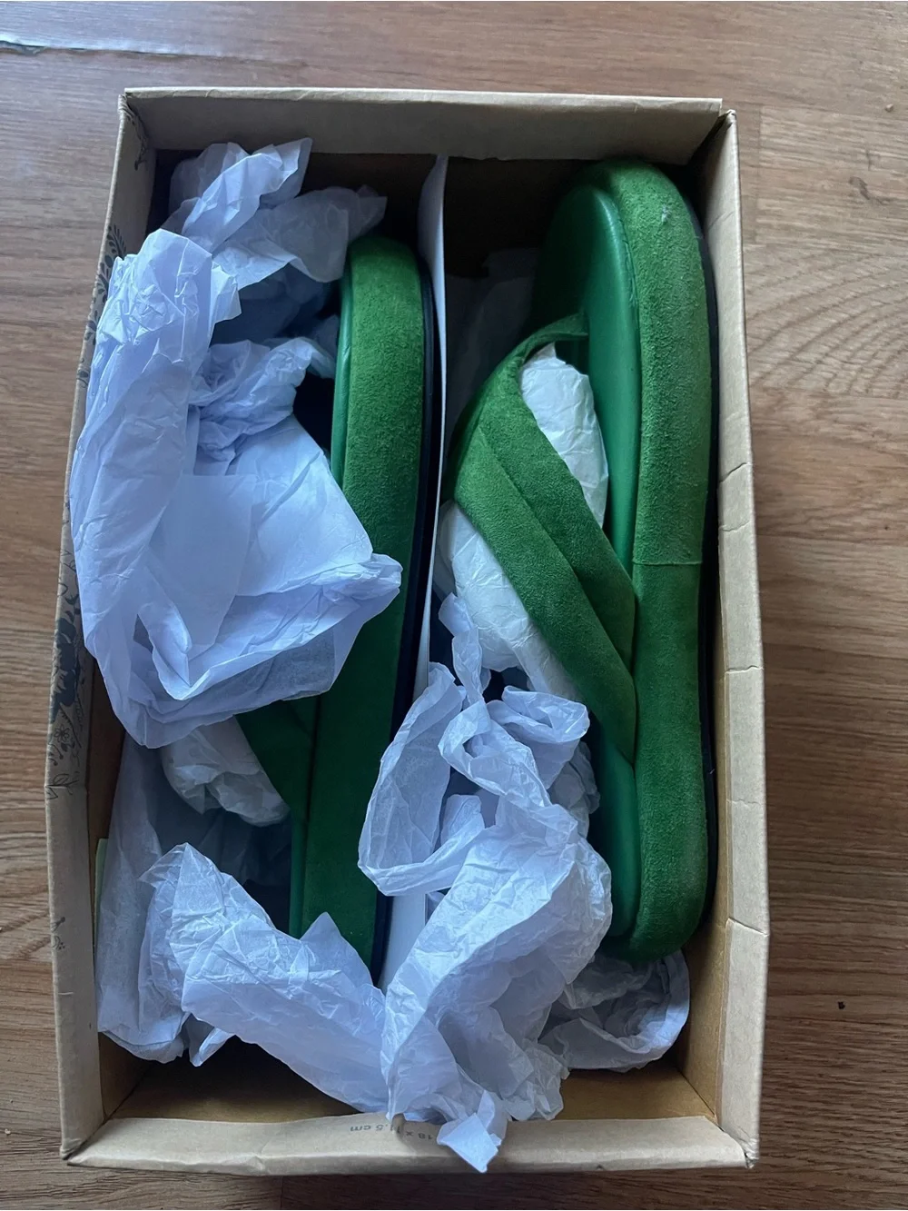 Free People Bold Green Suede Platform Thong Sandals